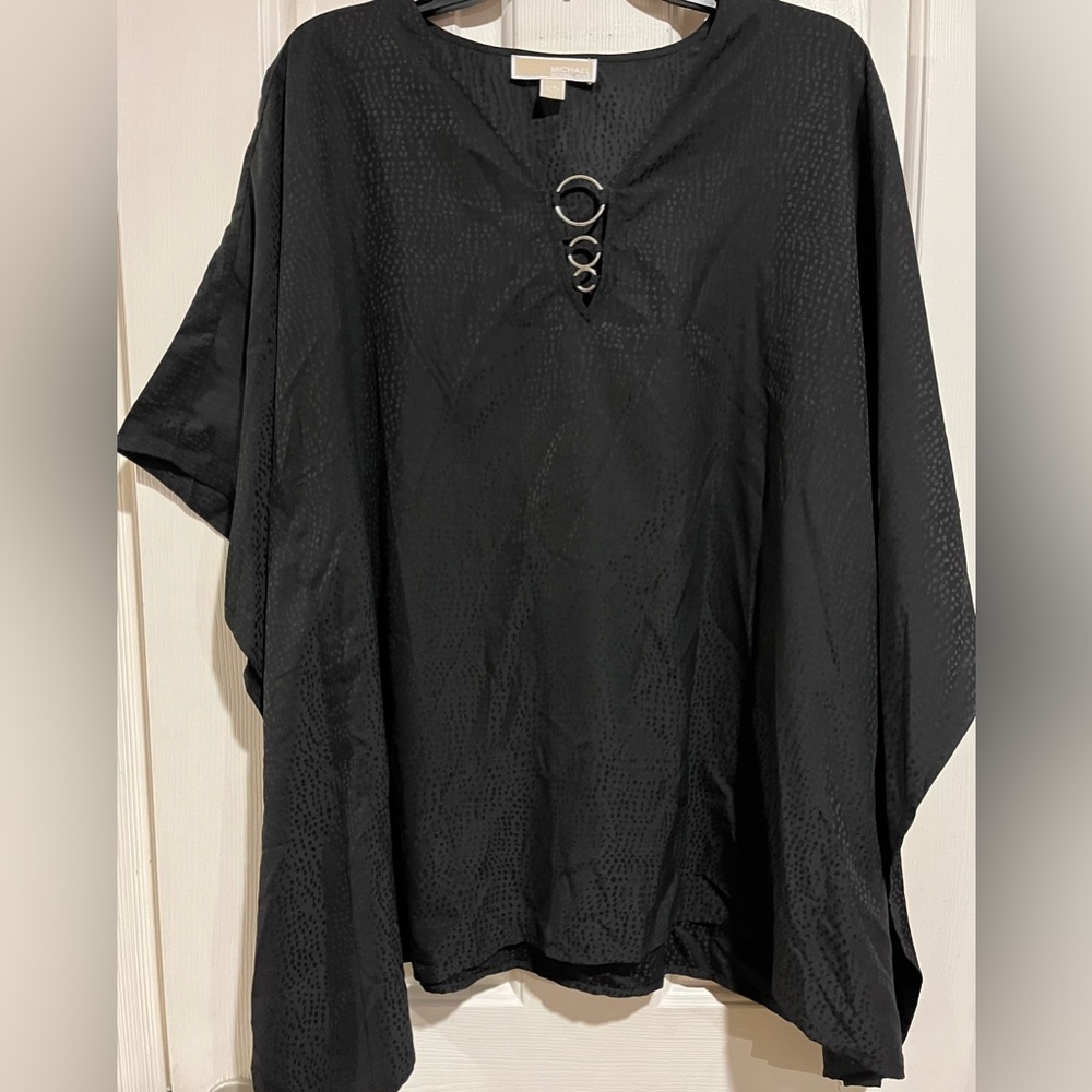 Michael Kors Black Tunic with Ring Accents
